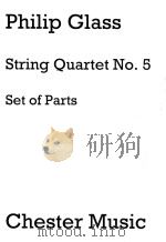 String Quartet No.5   Set of Parts   1991  PDF电子版封面    Philip Glass 