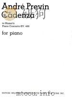 Cadenza  to Mozart's Piano Concerto KV.466  for piano   1985  PDF电子版封面    André Previn 