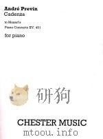 Cadenza  to Mozart's Piano Concerto KV.491  for piano   1985  PDF电子版封面    André Previn 