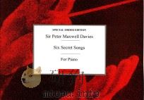 Six Secret Songs  For Piano（8 PDF版）