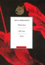600 Lines  Score   1992  PDF电子版封面    Philip Glass 