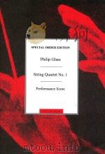 String Quartet No. 1  Performance Score（ PDF版）