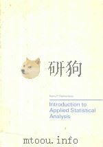 Introduction to Applied Statistical Analysis   1968  PDF电子版封面    Harry P.Hartkemeier 