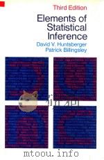 Elements of Statistical Inference Third Edition   1973  PDF电子版封面     