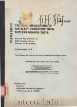 TACTICAL IMPLICATIONS OF AIR BLAST VARIATIONS FROM UNCLEAR WEAPON TESTS（1976 PDF版）