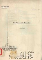 THE POLYMORPHIC DETONATION   1977  PDF电子版封面     
