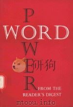 WORD POWER FROM THE READER'S DIGEST   1975  PDF电子版封面     