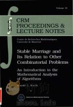 Stable marriage and its relation to other combinatorial problems an introduction to the mathematical（1997 PDF版）