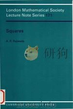 Squares   1993  PDF电子版封面  0521426685  A. R. Rajwade 