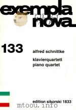 Klavierquartett piano quartet edition sikorski 1833   1991  PDF电子版封面     