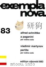 A Paganini per violino solo  edition sikorski 883   1983  PDF电子版封面     