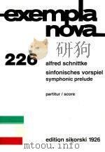 Sinfonisches vorspiel Symphonic prelude Edition Sikorski 1926（1995 PDF版）