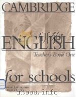cambridge english for schools teacher's book one   1996  PDF电子版封面  0521421772  andrew littlejohn & diana hick 