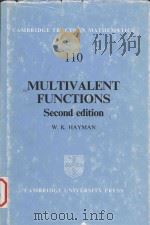 Multivalent functions Second Edition   1994  PDF电子版封面  0521460263  W. K. Hayman 
