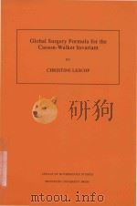 Global surgery formula for the Casson-Walker invariant   1996  PDF电子版封面  0691021325  Christine Lescop 