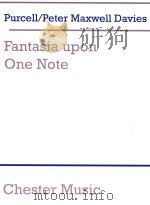 Fantasia upon One Note for chamber ensemble CH655259   1980  PDF电子版封面     