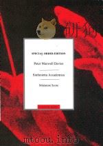 Sinfonietta Academica for chamber orchestra Miniature Score CH55687   1987  PDF电子版封面     