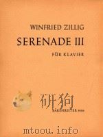 Serenade III Fur Klavier BA3506   1959  PDF电子版封面     
