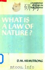 What is A Law of Nature?   1983  PDF电子版封面  0521253438  D.M.Armstrong 