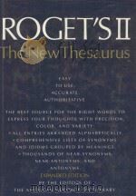 ROGET'S II THE NEW THESAURUS EXPANDED EDITION     PDF电子版封面  0395483174  THE AMERICAN HERITAGE DICTIONA 