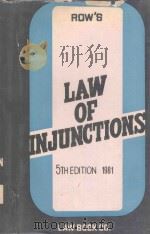 C.M.ROW'S LAW OF INJUNCTIONS   1981  PDF电子版封面    N.S.BINDRA 