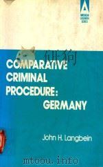 COMPARRATIVE CRIMINAL PROCEDURE:GERMANY   1977  PDF电子版封面  0314329951   