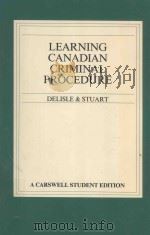 LEARNING CANADIAN CRIMINAL PROCEDURE（1986 PDF版）