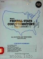 WANT'S FEDERAL-STATE COURT DIRECTORY   1986  PDF电子版封面  094200843x  STATES AND TERRITORIES 