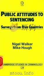 PUBLIC ATTITUDES TO SENTENCING SURVEYS FROM FIVE COUNTRIES（1988 PDF版）