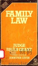 FAMILY LAW   1977  PDF电子版封面  0421224207   