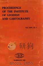 PROCEEDINGS OF THE INSTITUTE OF GEODESY AND CARTOGRAPHY   1982  PDF电子版封面     