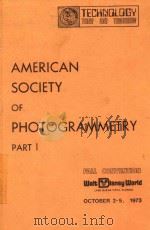 AMERICAN SOCIETY OF PHOTOGRAMMETRY PART1（1973 PDF版）