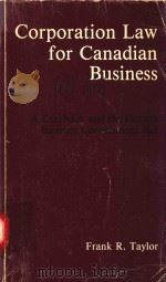 CORPORAATION LAW FOR CANADIAN BUSSINESS:A CASEBOOK AND THE CANADA BUSINESS CORESS CORPORATIONS ACT（1980 PDF版）