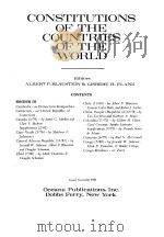CONSTITUTIONS OF THE COUNTRIES OF THE WORLD   1981  PDF电子版封面    ALBERT P.BLAUSTEIN AND GISBERT 