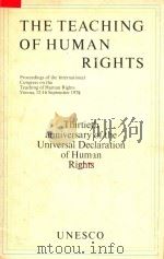 International Congress on the Teaching of Human Rights Thirtieth Anniversary of the Universal Declar（1980 PDF版）