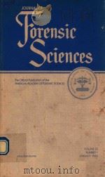 JOURNAL OF FORENSIC SCIENCES VOLUME33   1988  PDF电子版封面    JFSCAS 
