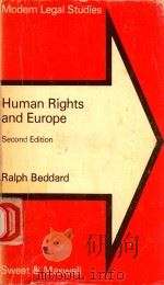 MODERN LEGAL SYUDES HUMAN RIGHTS AND EUROPE   1980  PDF电子版封面  0421264500   