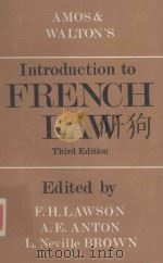 AMOS AND WALTON;S INTRODUCTION TO FRENCE LAW（1967 PDF版）