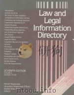 LAW AND LEGAL INFORMATION DIRECTORY VOLUME 2   1993  PDF电子版封面  0810383896   