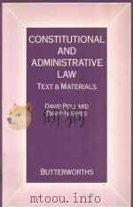 CONSTITUTIONAL AND ADMINSTRATIVE LAW TEXT AND MATERIALS（1990 PDF版）