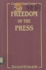 CONSTITUTIONAL ISSUES REEDOM OF THE PRESS（1992 PDF版）