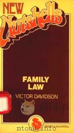 NEW NUTSHELLS FAMILY LAW IN A NUTSHELL   1980  PDF电子版封面  0421265701   