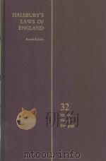 HALSBURY'S LAWS OF ENGLAND VOLUME 32   1980  PDF电子版封面  0406034001   