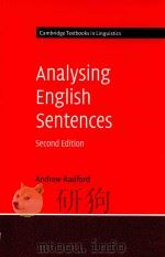 analysing english  sentences     PDF电子版封面     