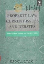 PROPERTY LAW:CURRENT ISSUES AND DEBATES   1999  PDF电子版封面  0754620409  DAVID C.WILDE 