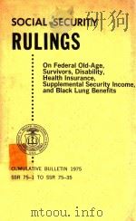 SOCIAL SECURITY RULINGS   1975  PDF电子版封面     