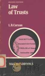 LAW OF TRUSTS   1980  PDF电子版封面    L.B.CURZON 