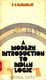 A MODERN INTRODUCTION TO INDIAN LOGIC（1976 PDF版）