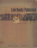 LAW BOOKS PUBLISHED CUMULATIVE VOLUME 12 1980   1981  PDF电子版封面     