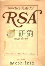 PRACTICE TESTS FOR RSA ENGLISH AS A FOREIGN LANGUAG STAGE THREE（1979 PDF版）